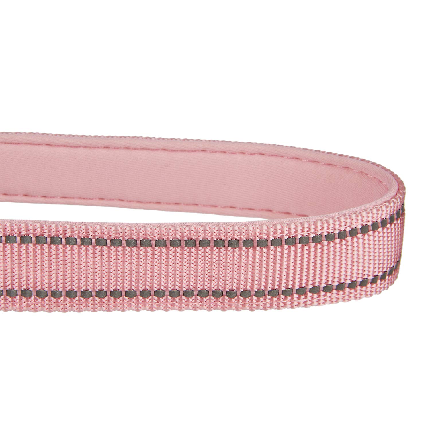 YUDOTE Collare per cani extra piccolo in nylon riflettente resistente con morbida fodera imbottita in neoprene per cuccioli in crescita, rosa