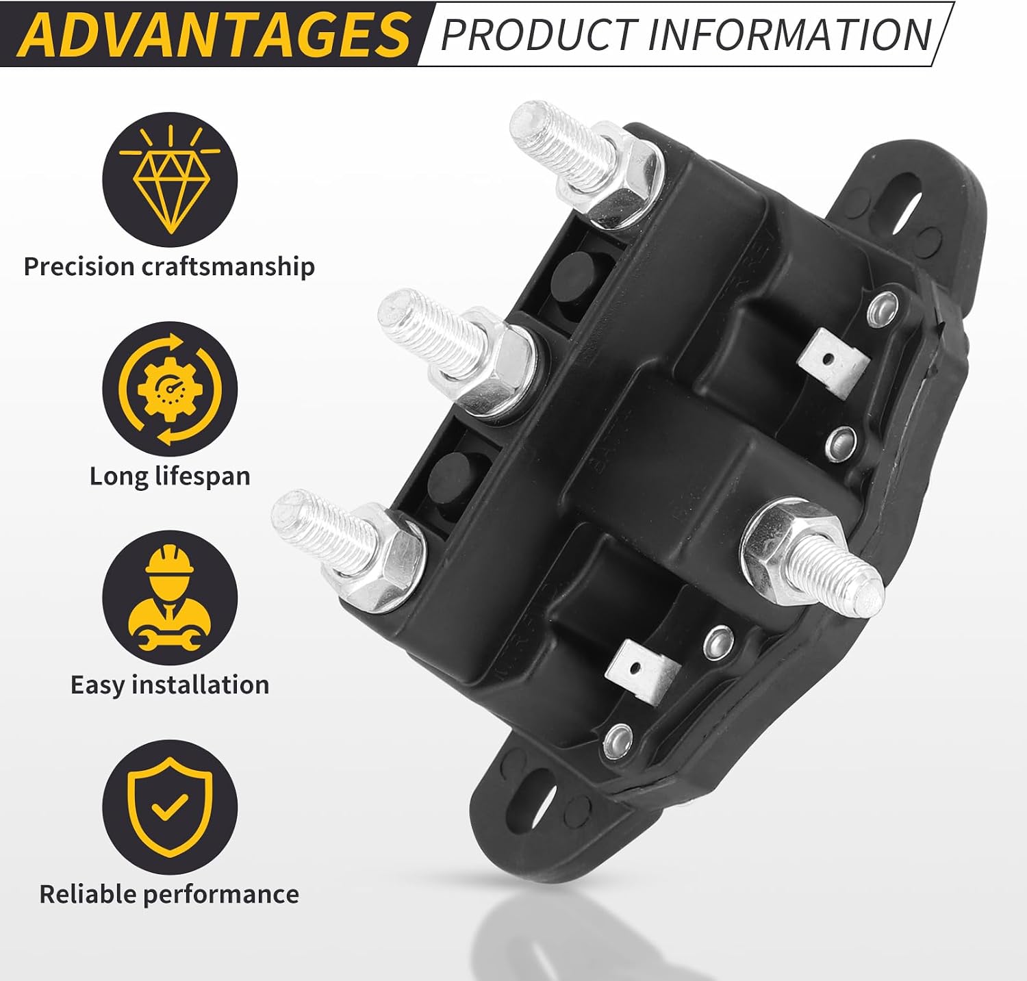 Dual-Polarity Reversing Solenoid 118246 with Silver/Bronze Alloy Posts for Lippert Keystone Hydraulic Leveling Systems and RV Slide-Outs
