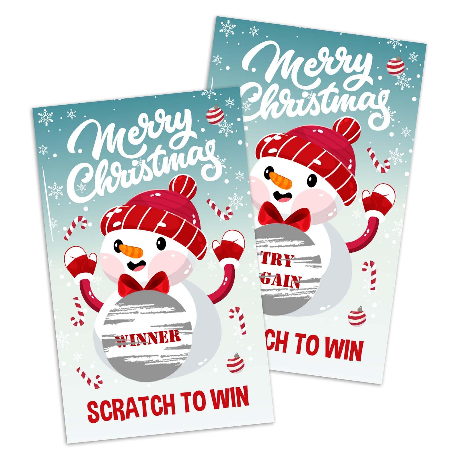 Cartes de Noël à gratter ISOVF - Évitez l'ennui en fête de famille avec ce jeu de groupe de 50