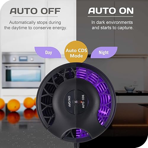 Miniatura 4 de Trampa para moscas de frutas para interiores, trampas para mosquitos para casa, trampa para insectos de interior con succión, función de sensor del