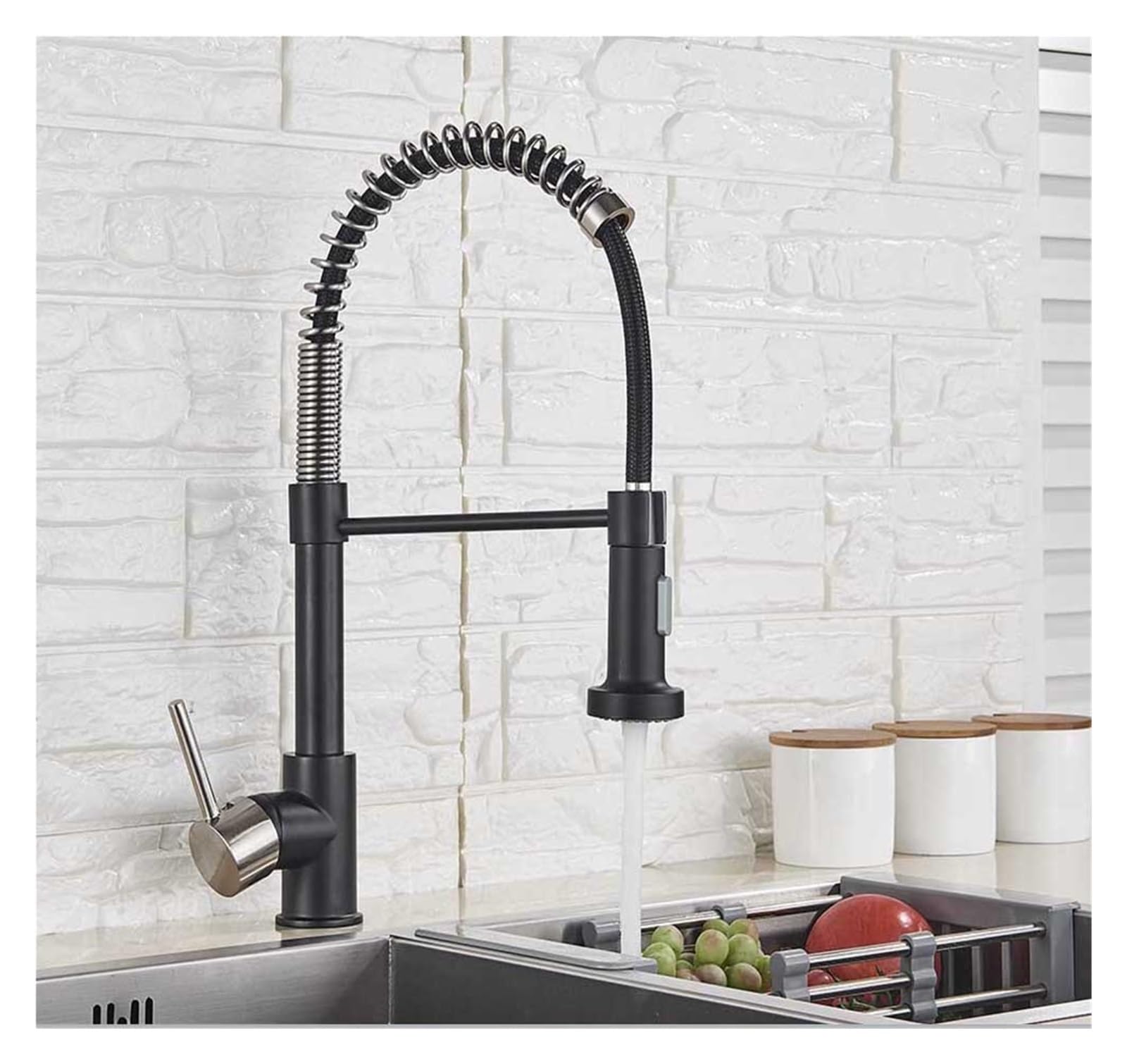 Robinet de lavabo de cuisine noir mat LWX en finition premium