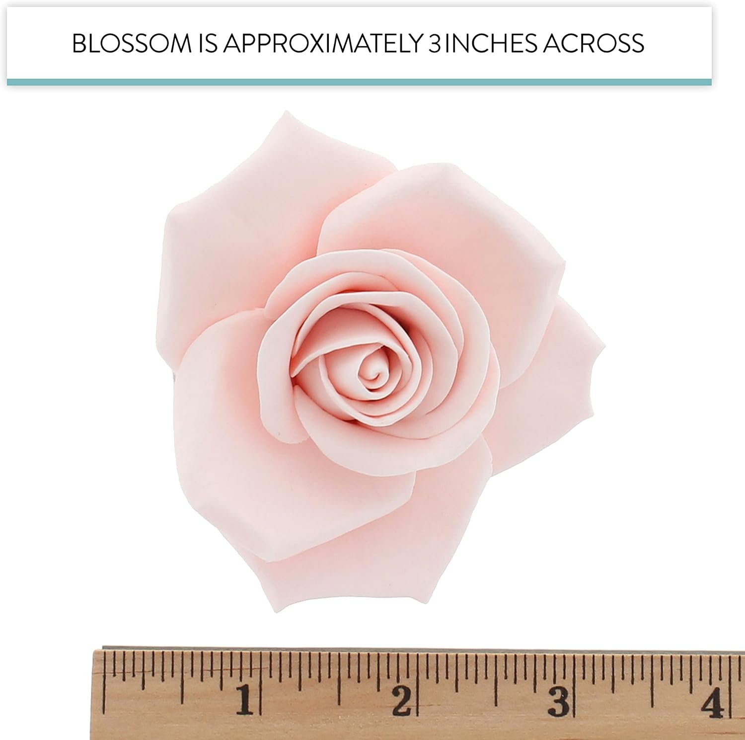 Global Sugar Art Peace Rose Sugar Cake Flowers, Pink 3 Inch, 9 Count by Chef Alan Tetreault