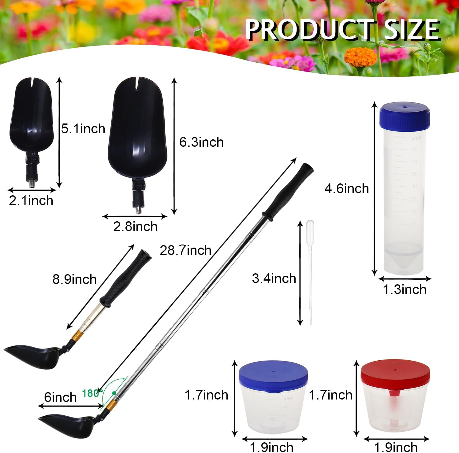 Dog Cat Urine Collector, Reusable Telescopic Urine Sample Catcher for UTI Test Kit, Dog Pee Stick for Veterinary Supplies Extends to 35"
