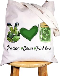 Pickle Lover Cosmetic Makeup Bag Pickle Party Gift Peace Love Pickles Makeup Zipper Pouch Bag Pickle Merchandise (Peace Pickles TG)