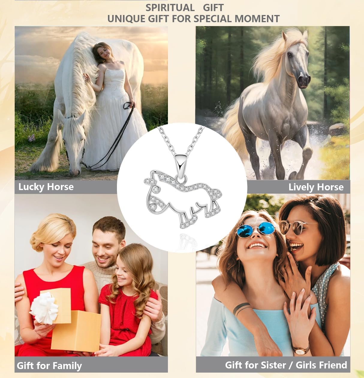 S925 Sterling Silver Lucky Horse Necklace for Women - Unicorn Design Jewelry for Horse Lover - Image 6