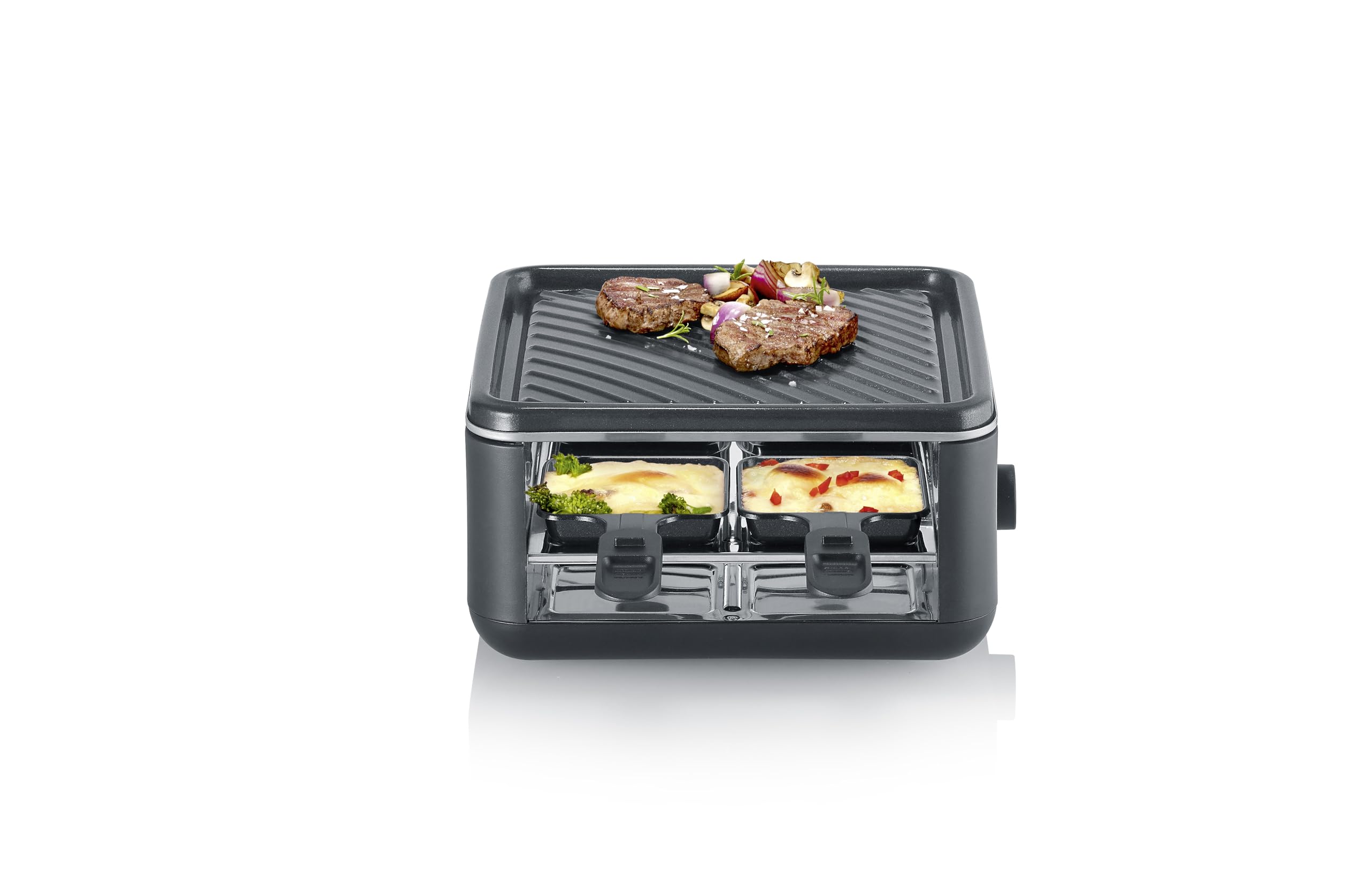 SEVERIN Mini Raclette-Grill 4 Personen 600W Black Line RG 2360