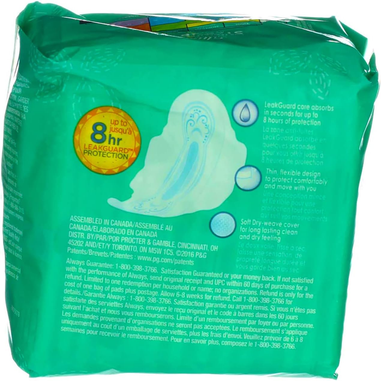 Always Fresh Ultra Thin Pads Long Super Flexi-Wings Clean Scent - 14 ct, Pack of 2