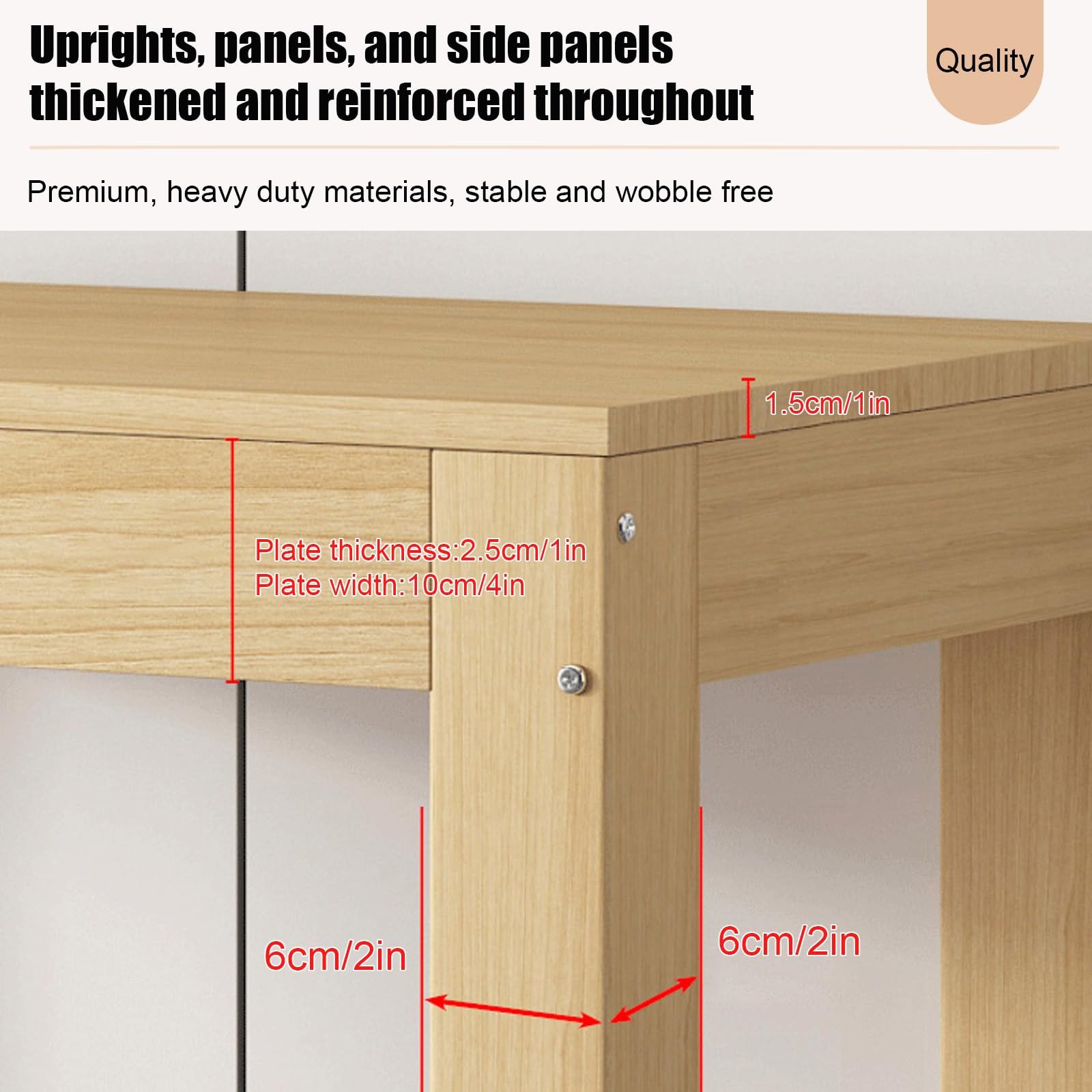 Supporto Acquario, Acquario con Mobile, Supporto per Terrario | Mobile a 2 Ripiani, in Legno Massello di Pino, Portata 500 kg, Facile da Montare(60x30x71cm/24x12x28in)