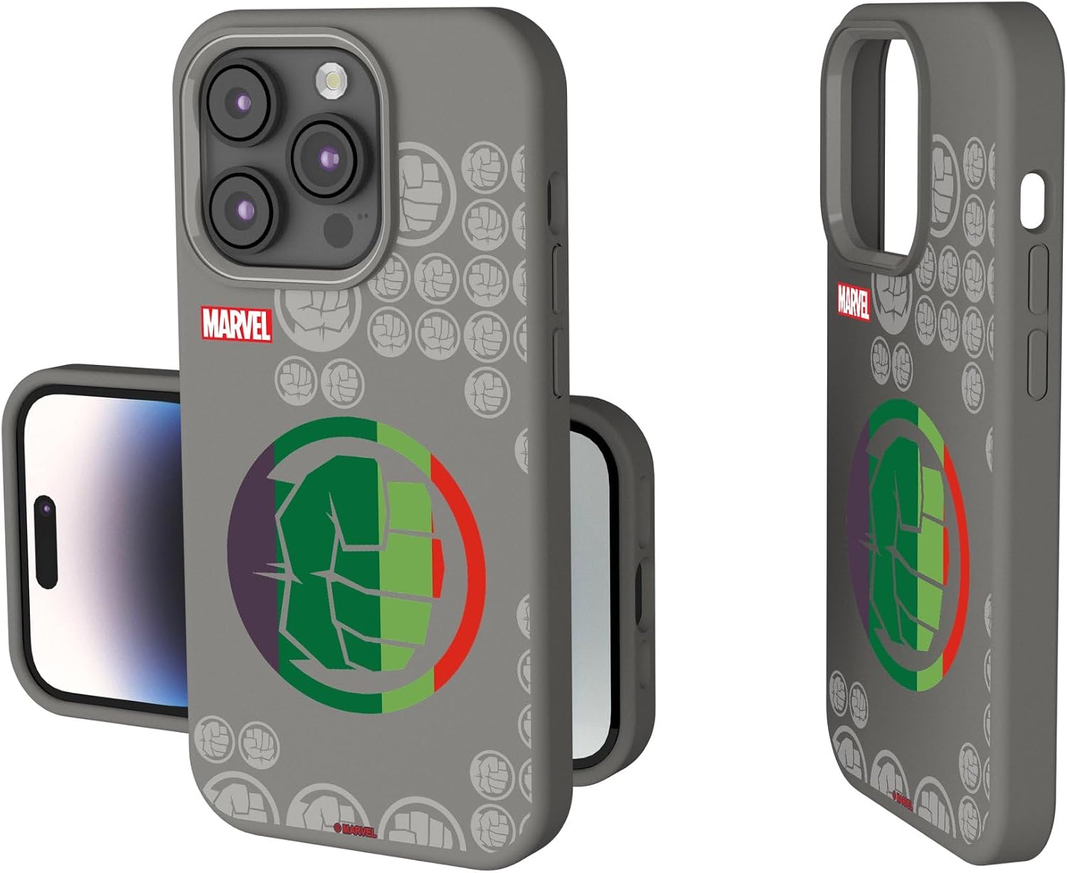 Keyscaper Marvel Avengers Hulk Sigil Soft Touch Cell Phone Case for iPhone 14 Pro