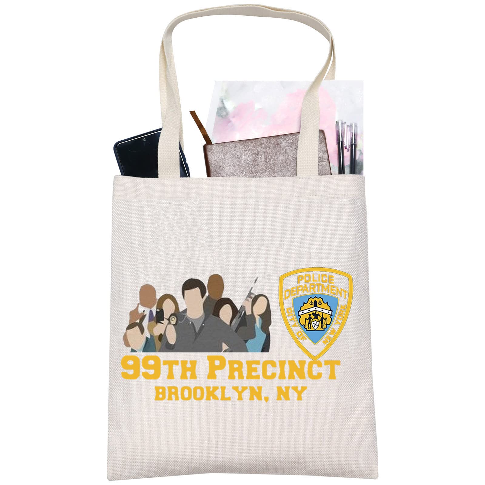 Brooklyn 99 TV Show Cosmetic Make Up Bag Brooklyn 99 Fans Gift 99TH Precinct Brooklyn NY Makeup Zipper Pouch Bag Brooklyn 99 Merchandise (99TH Precinct Tote)