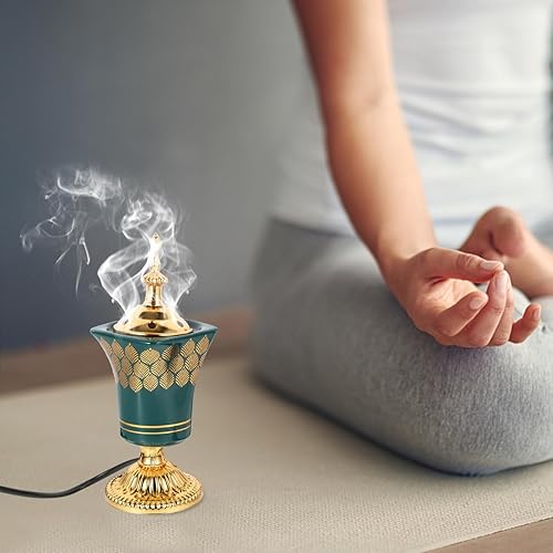 Miniatura 4 de Quemador de incienso eléctrico estilo Oriente Medio Incensario Plug-in Aroma Quemador de aroma para oficina en casa, sala de yoga, relajación con