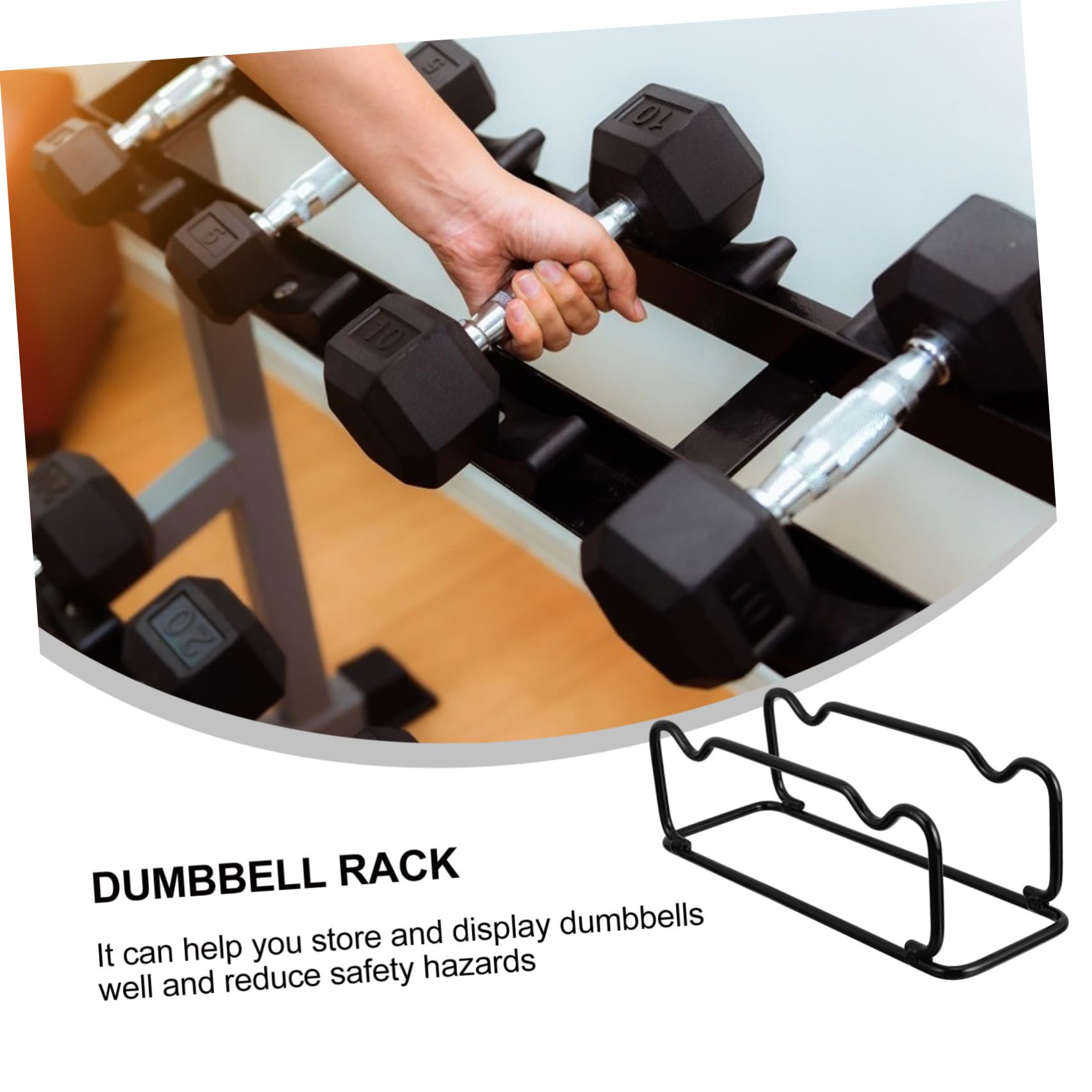 VICASKY 1pc Dumbbell Rack Stand Non Skid Dumbbell Holder for Storage Display Space Saving Design for Home Equipment