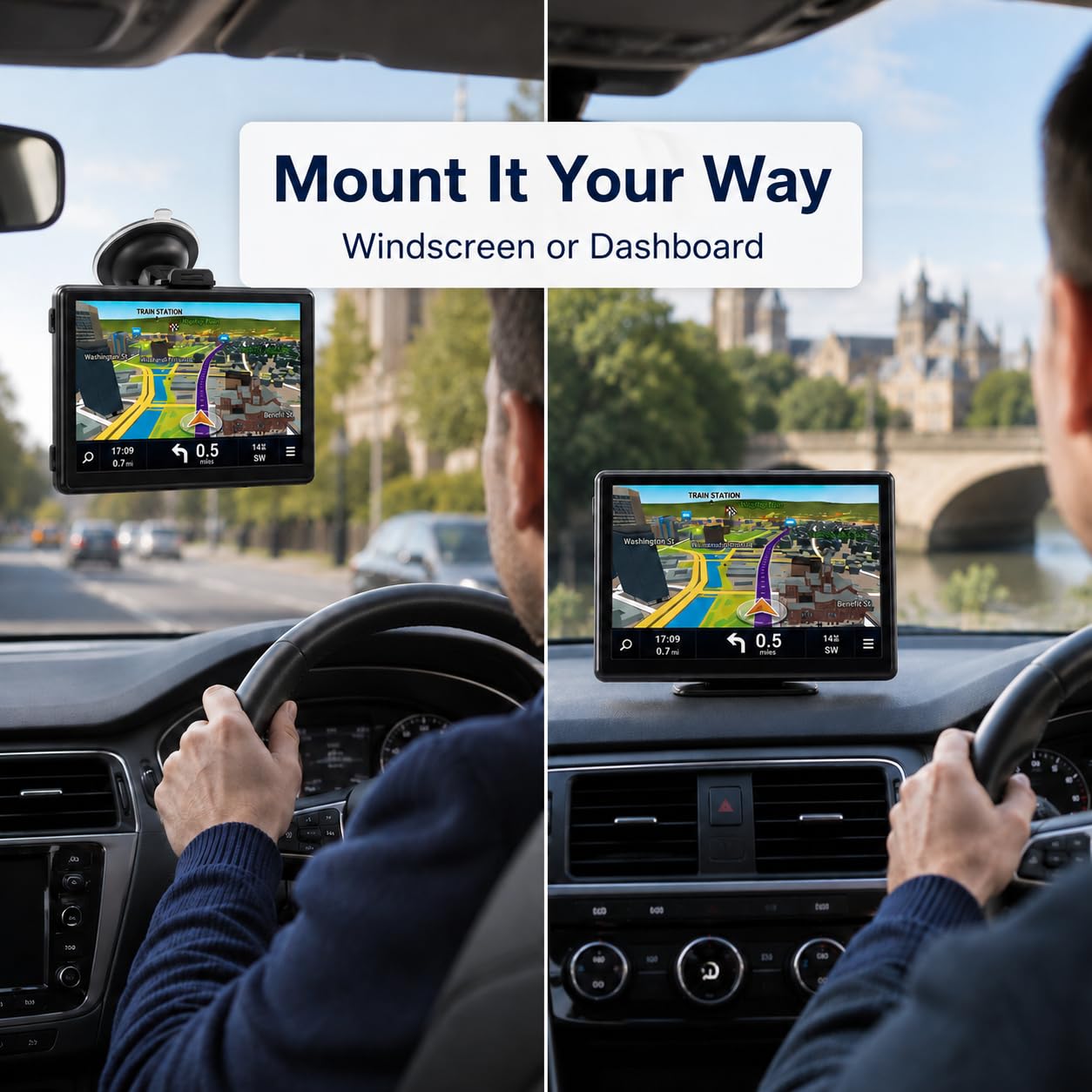 MS Drive - Navegador por satélite para coches del Reino Unido, pantalla táctil de 7 pulgadas, navegación GPS para camiones HGV, 8 GB de almacenamiento, sistema operativo Windows, tu mejor compañero de