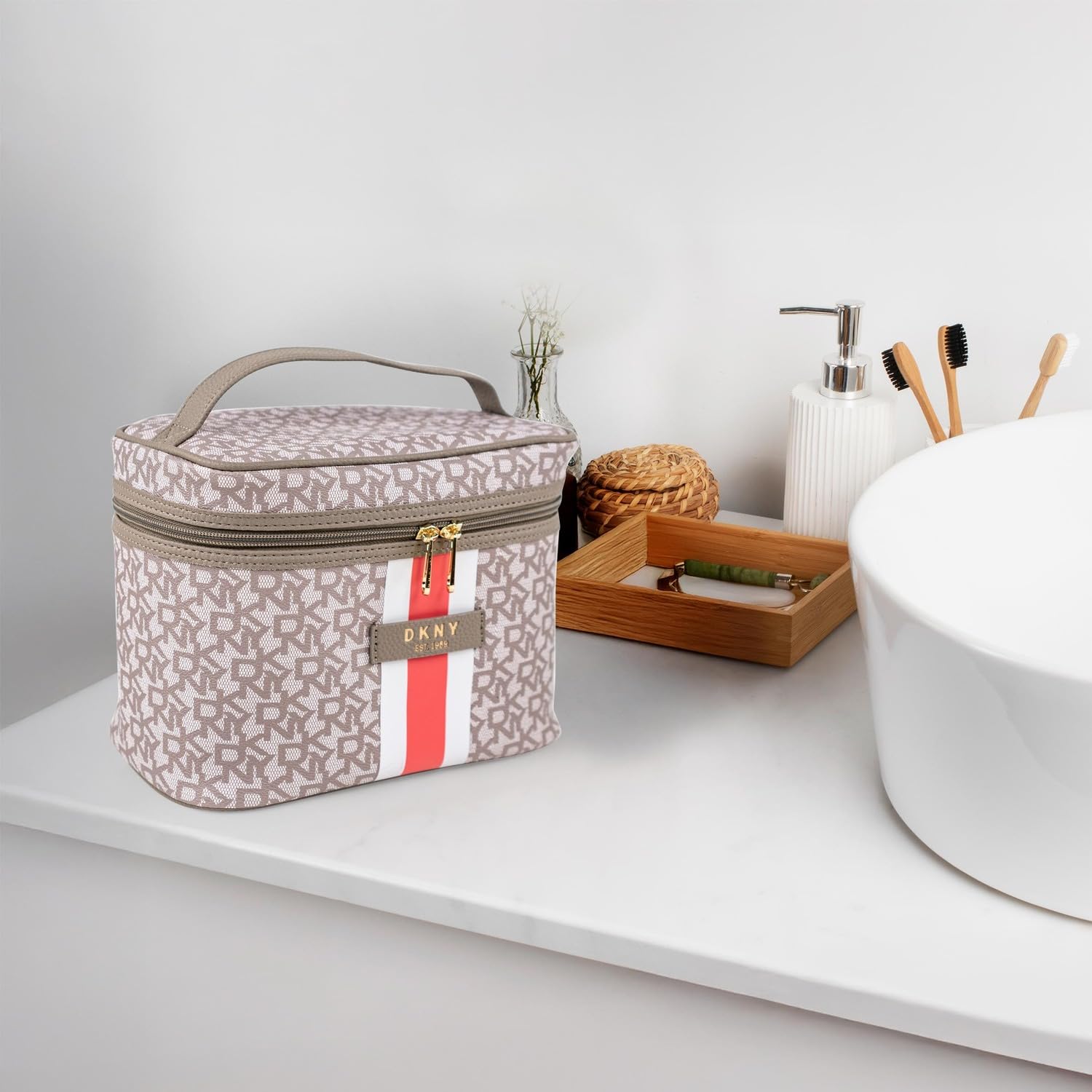 Neceser Viaje Grande Mujer Bolsa Aseo Mujer Plegable Impermeable con Compar
