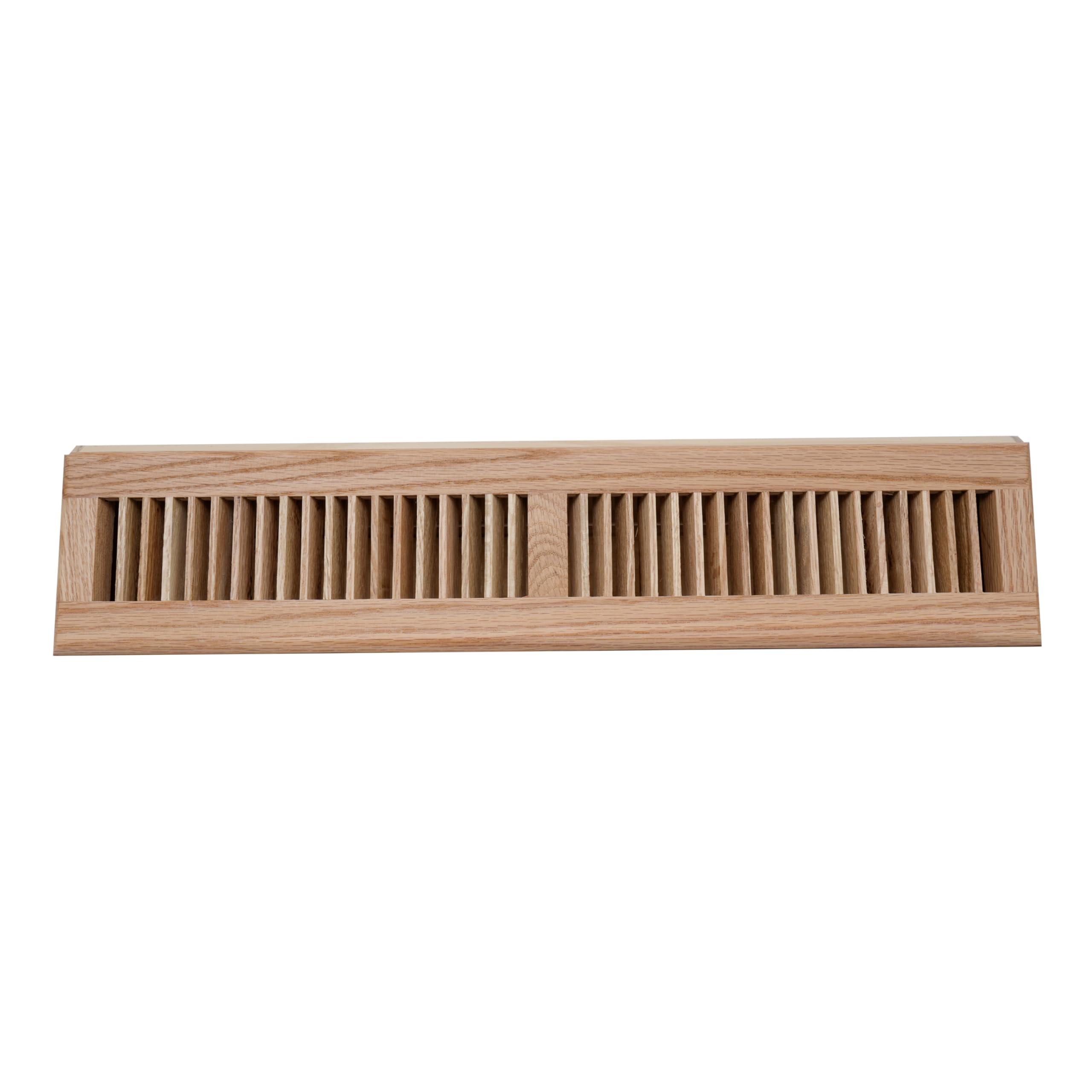 Handua Rejilla de aire de retorno de zócalo de madera de 24 pulgadas | Registro de aire decorativo para suelo | Cubierta de ventilación de madera de roble rojo natural preacabada para apertura de