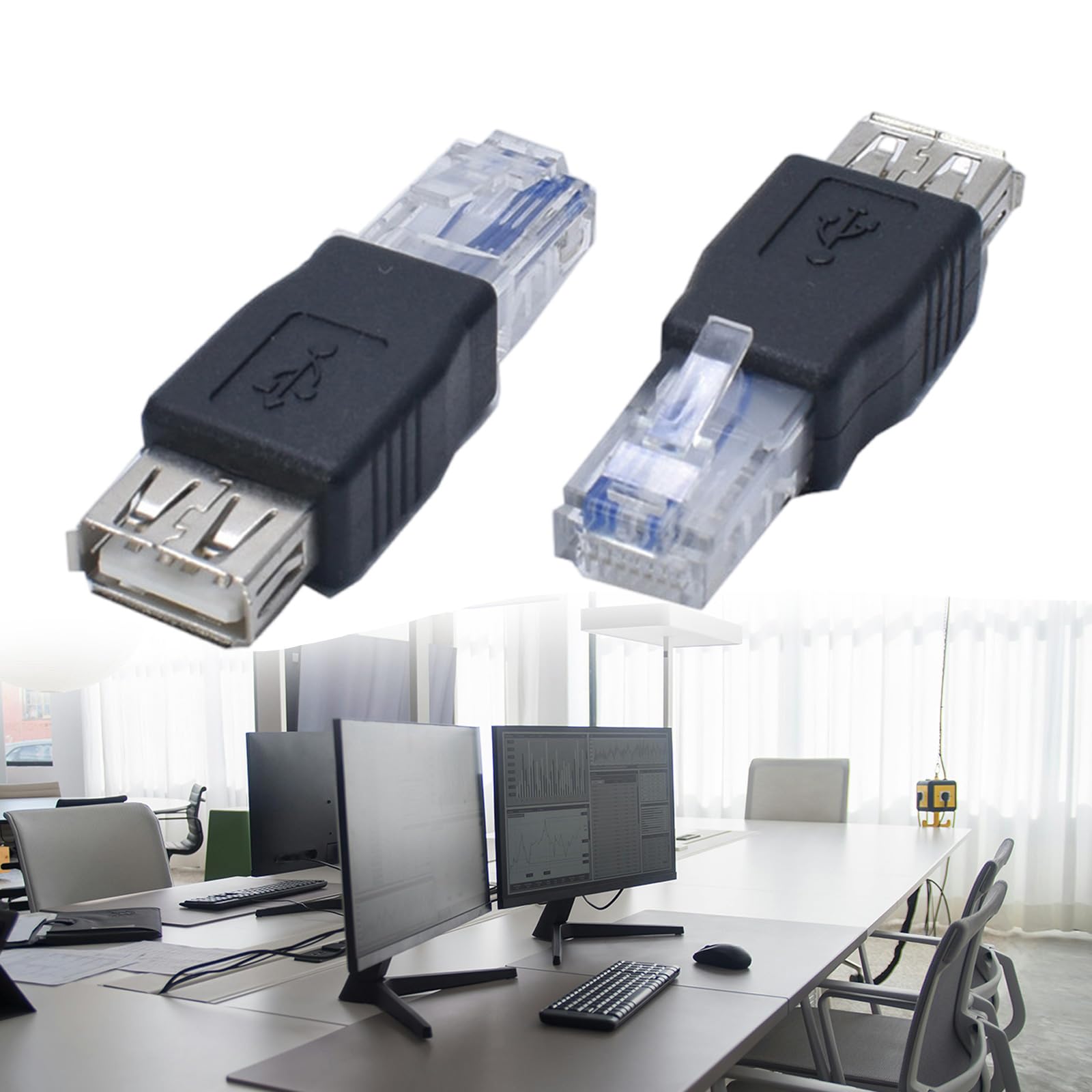 USB 2.0 to Ethernet RJ45 Networking Adapter USB Transfer Networking Plug Adapter for Connecting ADSL Modems to Routers