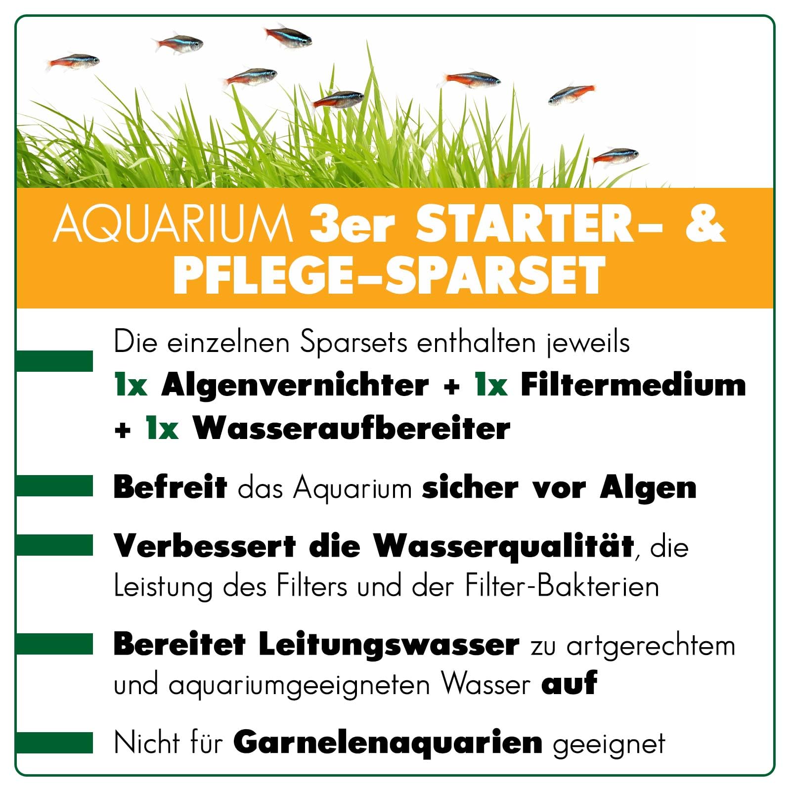 3er Pflanzenpflege-Sparset für Aquarium und einen schönen Pflanzenwuchs - Nährstoffkomplex aus Spurenelementen, Mikro- und Makronährstoffen, Größe:SET 2.500