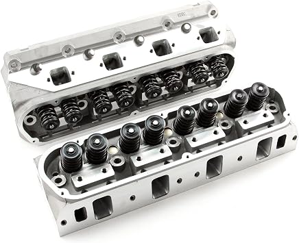 Assembled Cylinder Heads Compatible with Small Block Ford 260/289/302/351W/5.0 175cc/62cc - Hydraulic Roller Compatible, Springs/Valves Installed, Bolt-On Pair