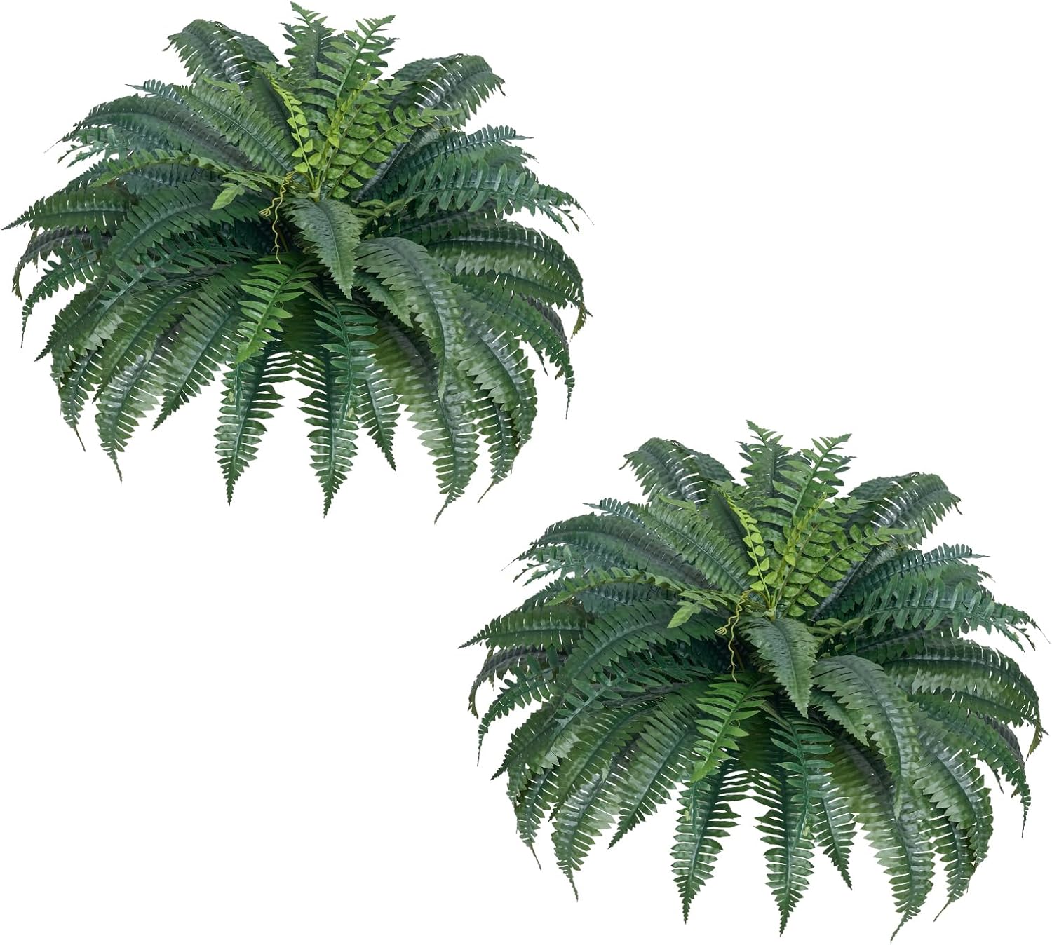 VEVOR Artificial Ferns 2 Pcs, 47 Inch Large Artificial Boston Ferns Plants, Faux Fern with 50 Branches, Artificial Plants Large for Outdoors/Indoor Home, Office,Garden (Flowerpot Unincluded) 47 Inch 2 Pcs
