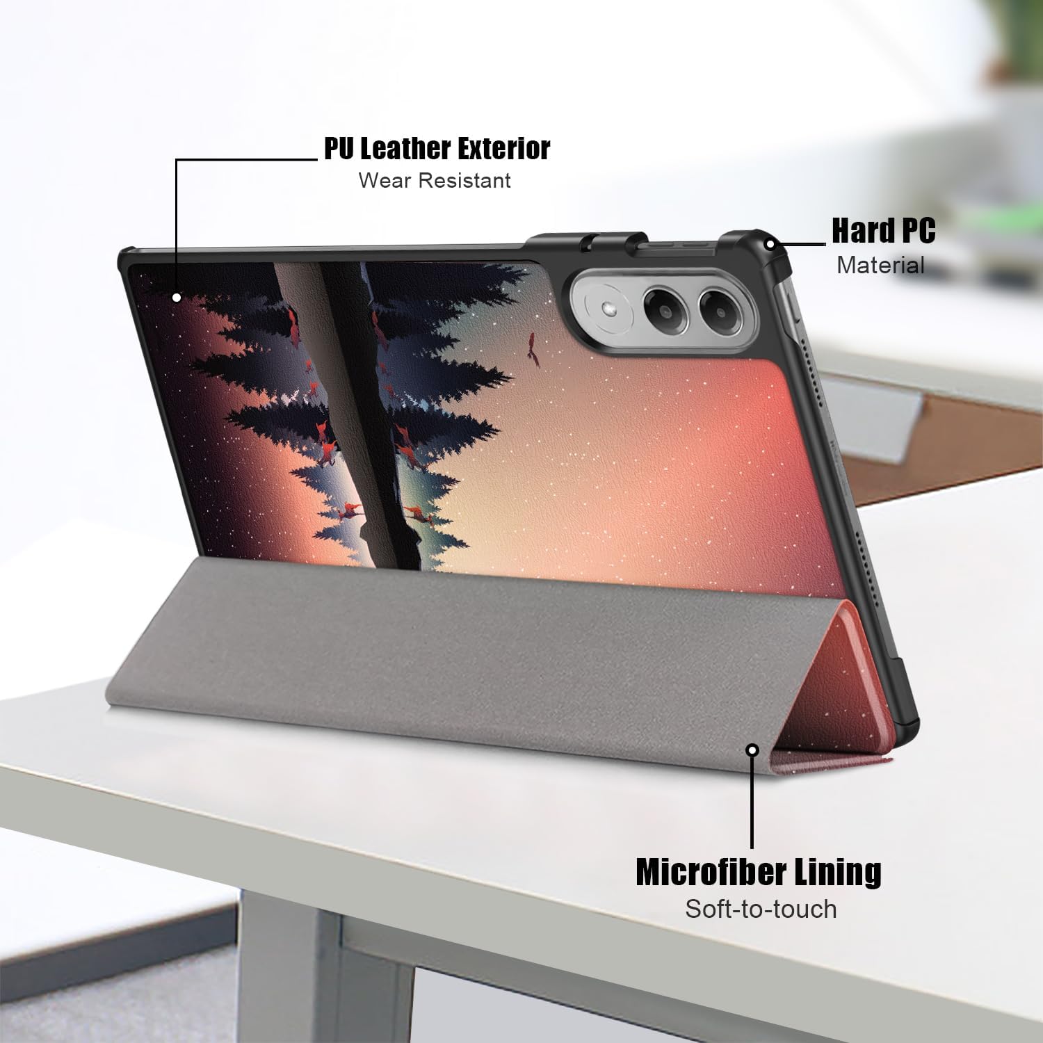 Gylint Case for Lenovo xiaoxin pad pro GT 11.1 inch TB-710FU (2025), Folding Folio Ultra-Thin PU Leather Stand Case Cover Wth Auto Wake/Sleep for Lenovo Yoga Tab 11.1 inch Dusk image 4