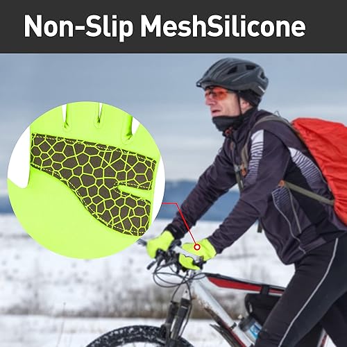 Miniatura 4 de Arcweg Guantes de correr de invierno térmicos antideslizantes para pantalla táctil, guantes de forro polar para hombres y mujeres para caminar