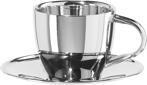 Oggi Tazas de café aisladas de 6 onzas  Platillo incluido  Taza de café o té con tecnología de acero inoxidable de doble pared con elegante acabado disponible en Yaxa Colombia