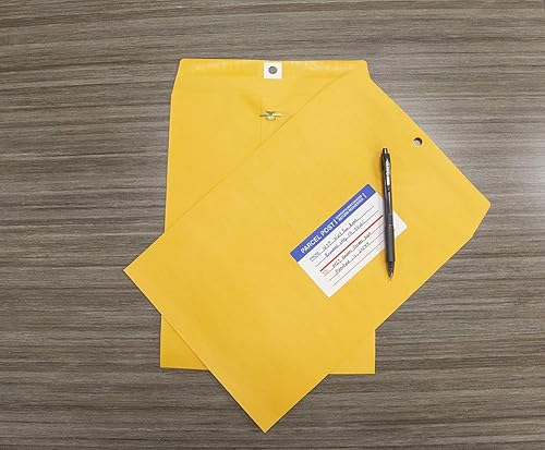 Miniatura 5 de BAZIC - Sobre de cierre de 9 x 12 pulgadas, cierre de ojales con sello engomado, sobres de correo de catálogo de papel kraft marrón para el hogar,