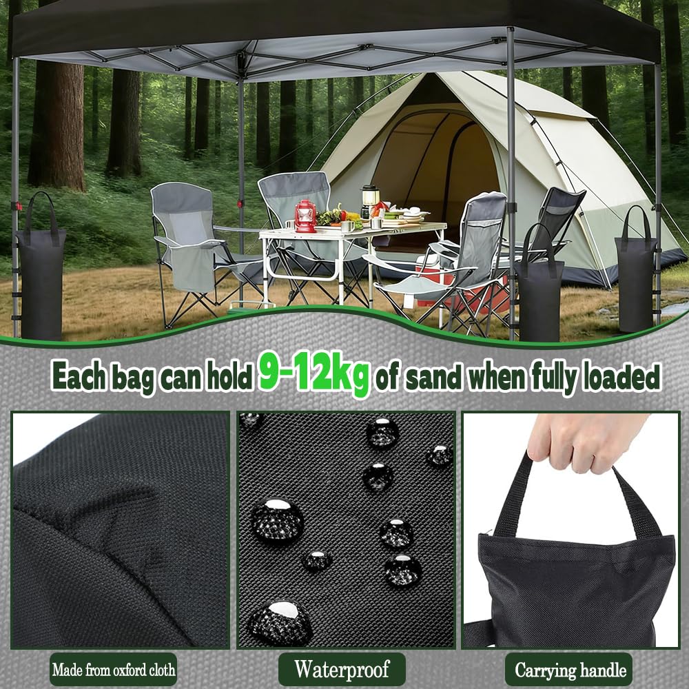 Gewichte für Pavillon Sandsack 8 Stück, Sandsäcke für Pavillon, V800d Oxford Erdicken Sandsack, Sandsäcke Zum Beschweren,für Outdoor Zelt Sonnenschirm