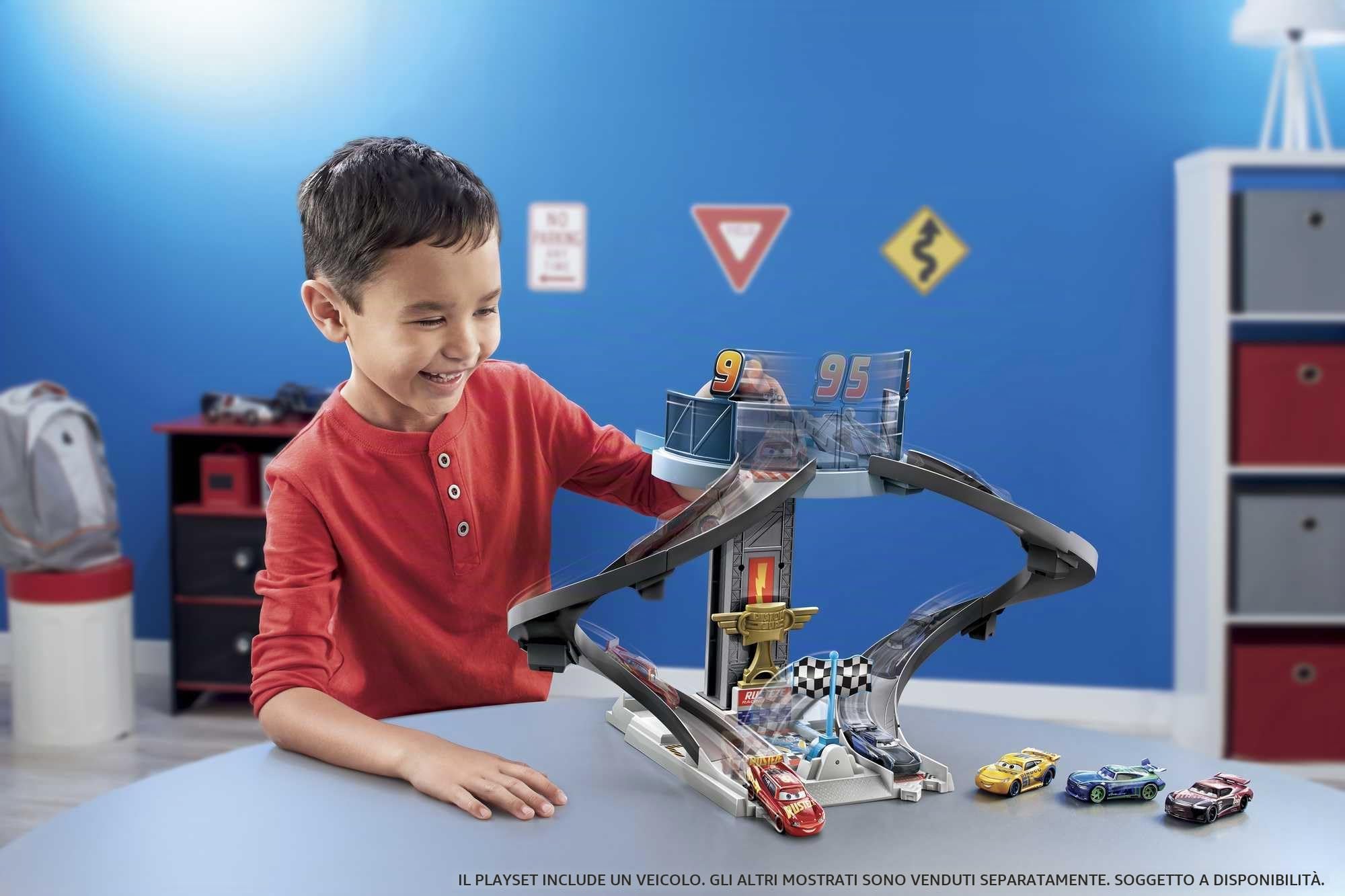 Cars Playset Pista Rust-Eze Torre Garage, Giocattolo per Bambini 4+ Anni, GJW42