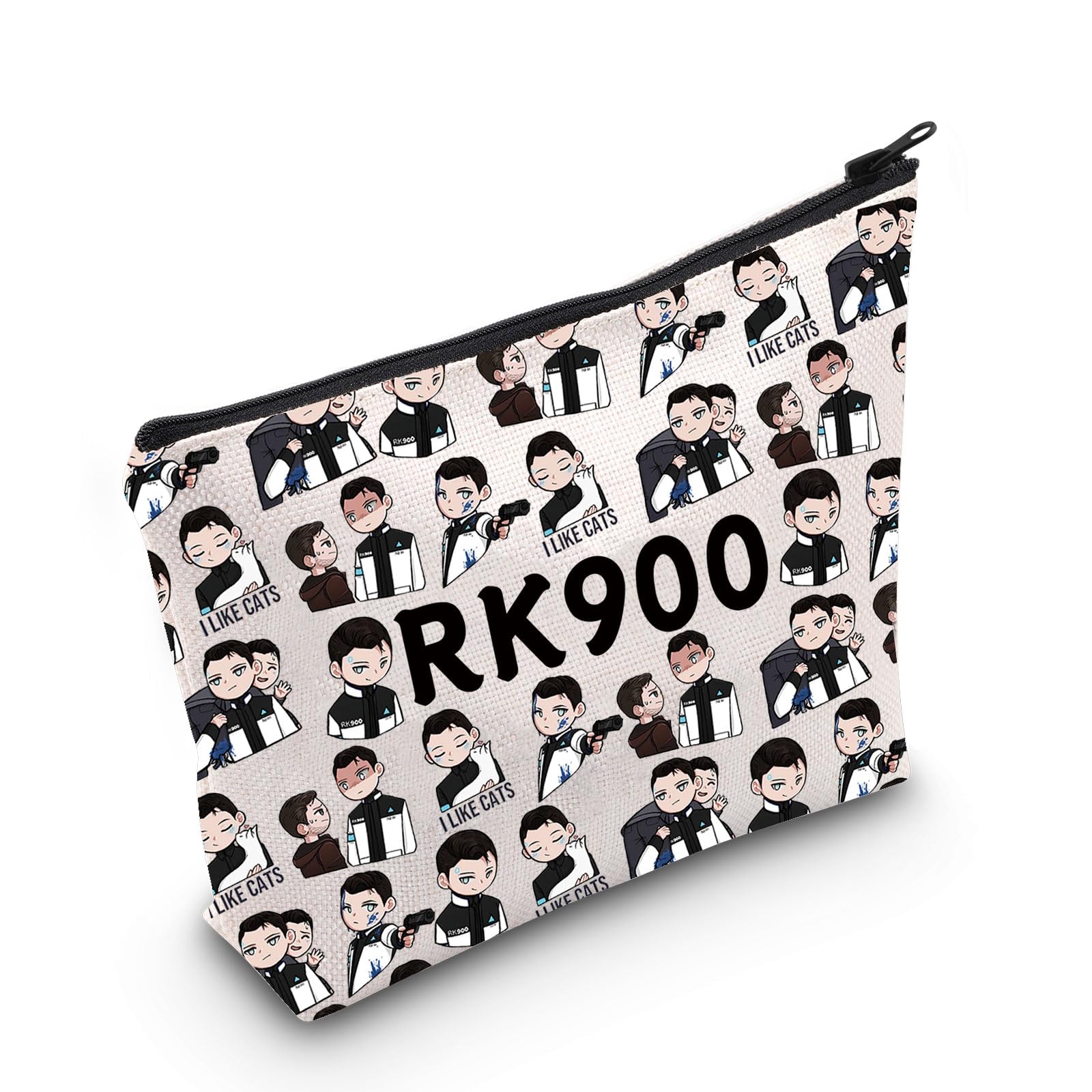 MNIGIU DBH RK900 Inspired Cosmetic Bag TV Series Lover Gift Connor Fan Gift RK900 Robot Makeup Bag