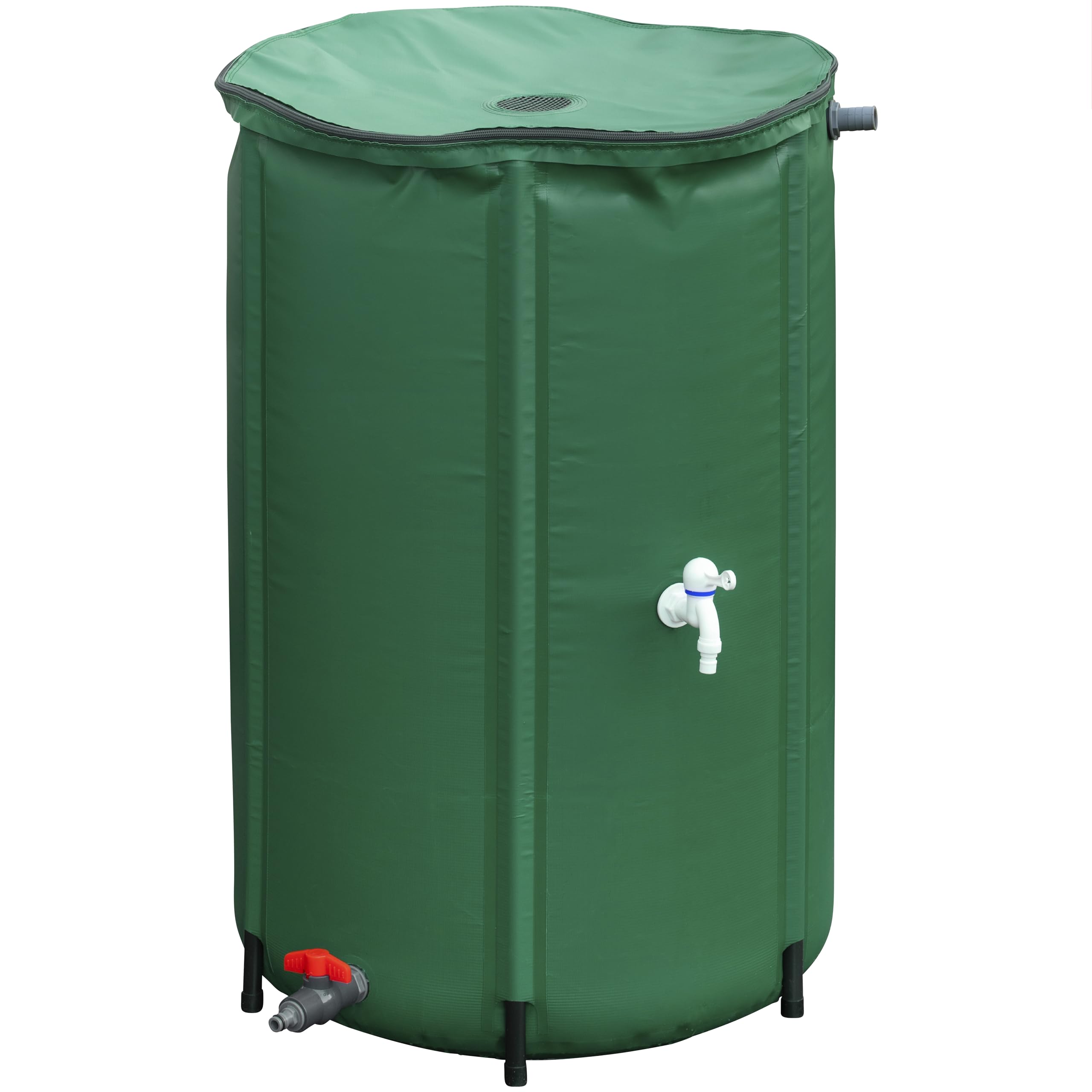 Meister Serbatoio dell'acqua piovana pieghevole – 250 litri – 88 x Ø 60 cm – plastica – verde/canna piovana/serbatoio acqua/serbatoio acqua / 9968100