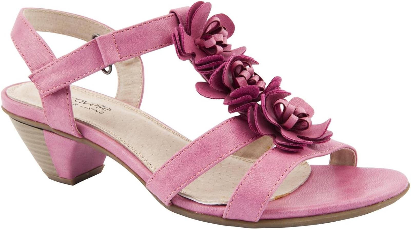 Caravelle Ladies Petal in Pink Pink Heeled Sandals: Amazon.co.uk: Fashion