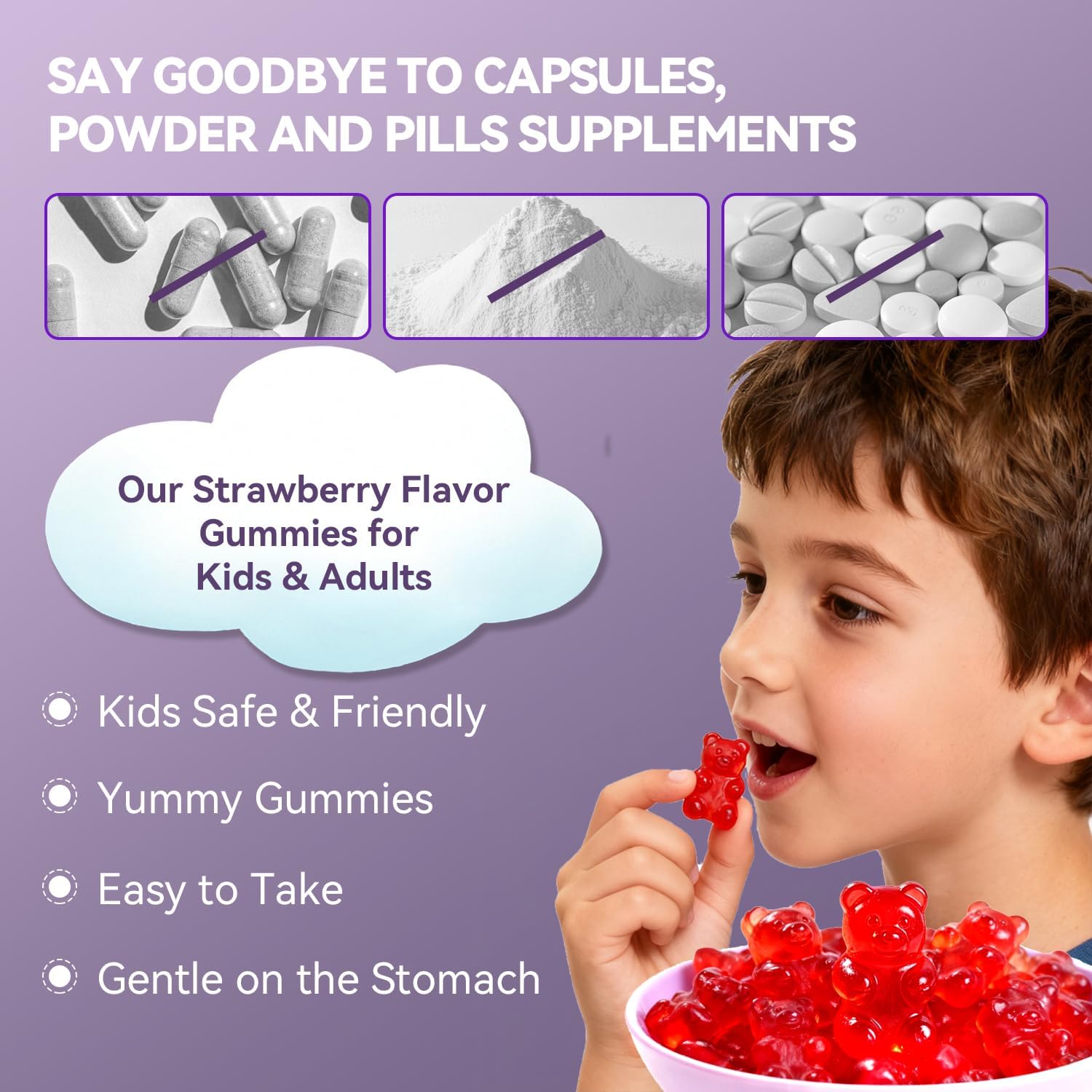 Saffron Gummies for Kids 100% Pure Organic Saffron Extract Sugar Free Saffron Supplements Gummy for Children Calm Mood & Focus - 60 Gummies - Image 6
