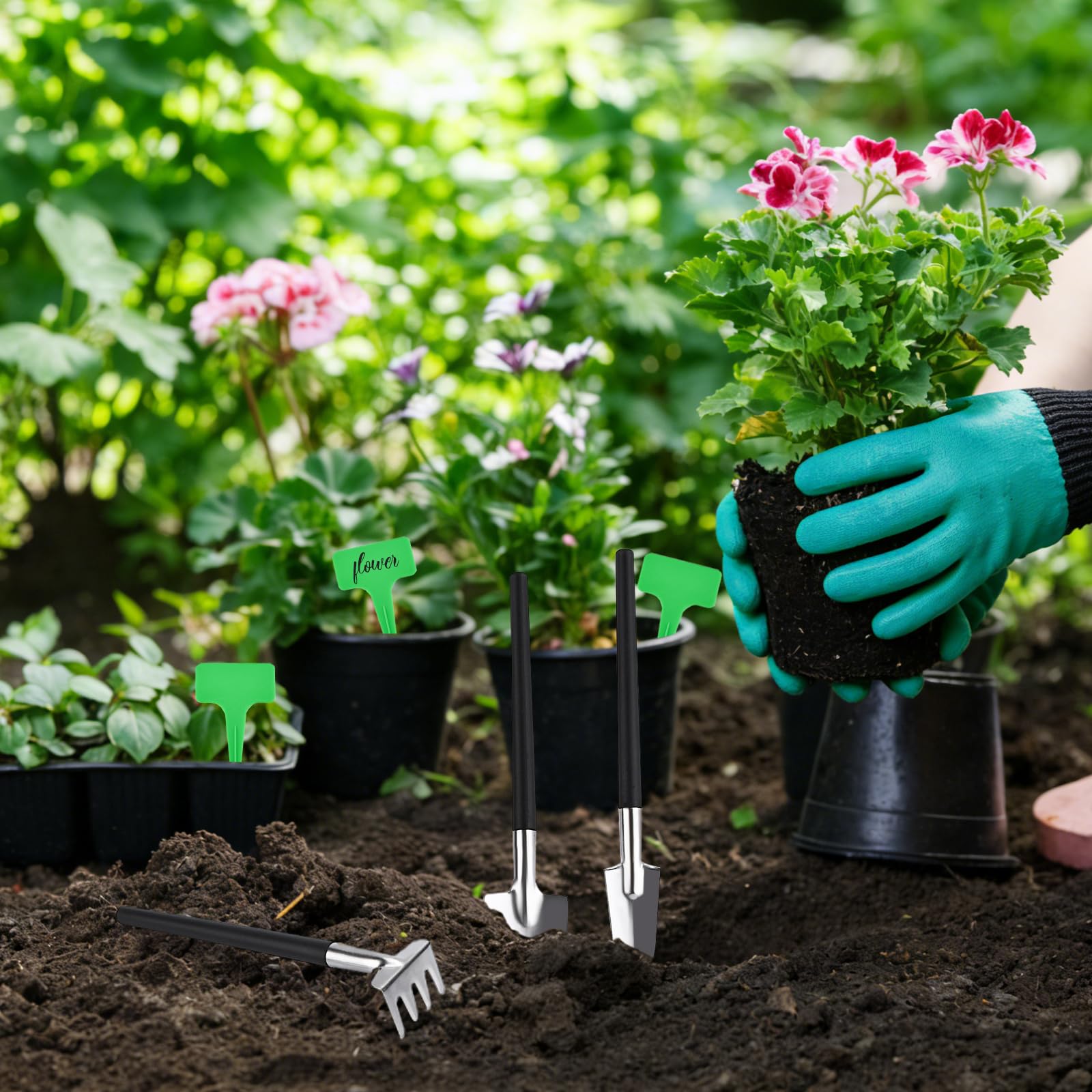 Zestaw Narzędzi do Bonsai, 28-częściowy Zestaw Ogrodowy z Nożycami, Sekatorem, Pęsetą i Rękawicami – Profesjonalne Narzędzia do Pielęgnacji Roślin, Przesadzania, Sukulentów i Ogrodu