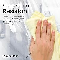 Vista 3 de LiBa - Forro para cortina de ducha, resistente al moho, antimicrobiano, PEVA 8G