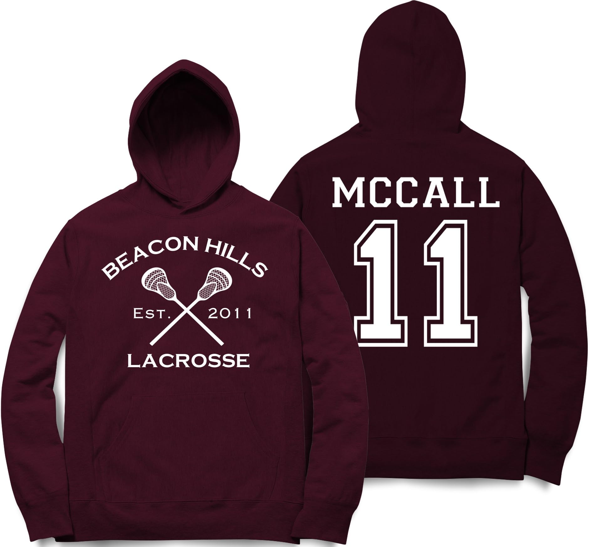 McCall 11 Teen Wolf Beacon Hills Inspired Lacrosse Hoodie Adult Fashion