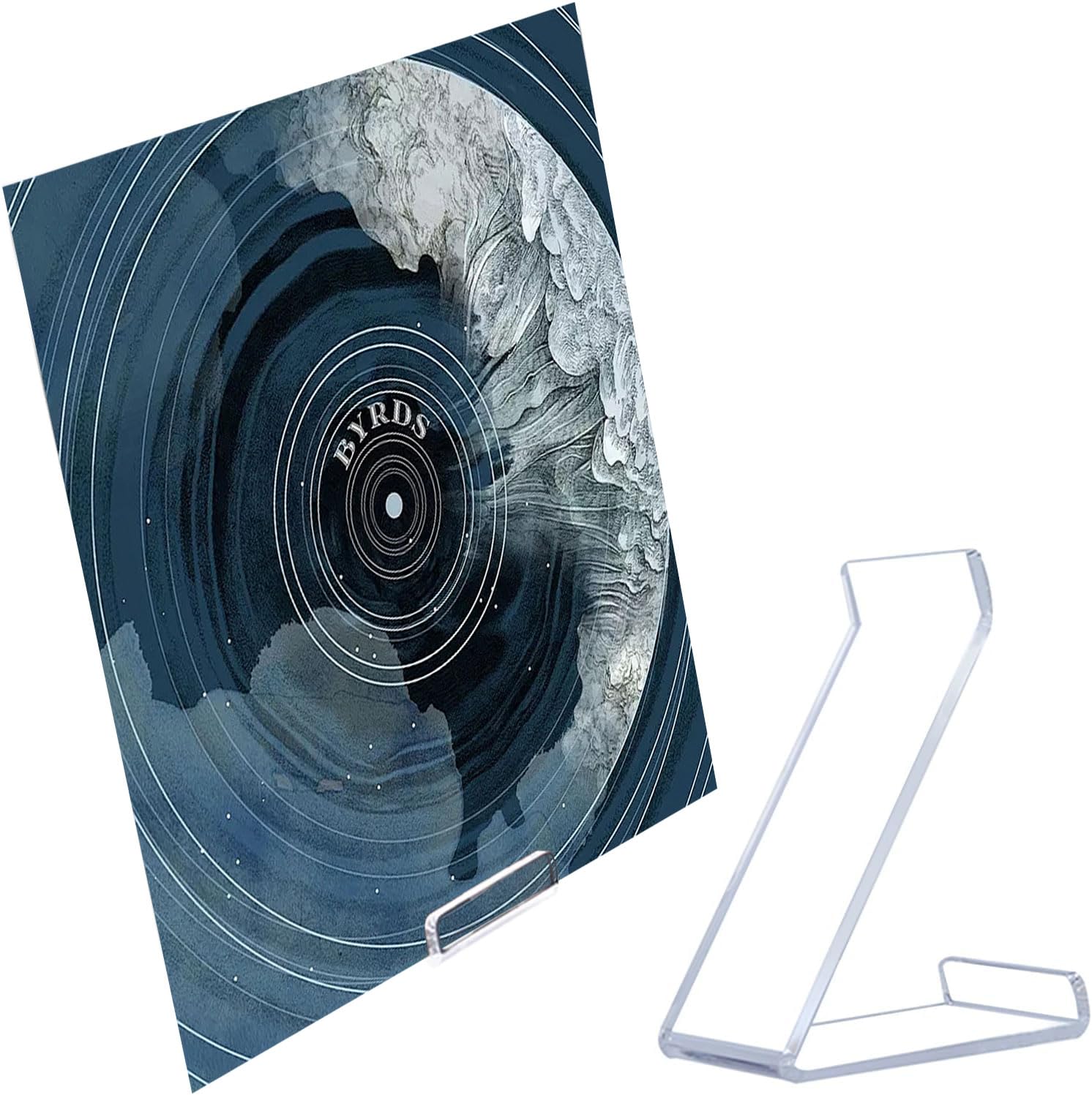 Kalami Vinyl Record Stand Display Single Lp No Assembly Required,3 Pack Clear Acrylic Album Rack Shelf now playing, Fashions Gift For Music Lovers Player Accessory-image-5