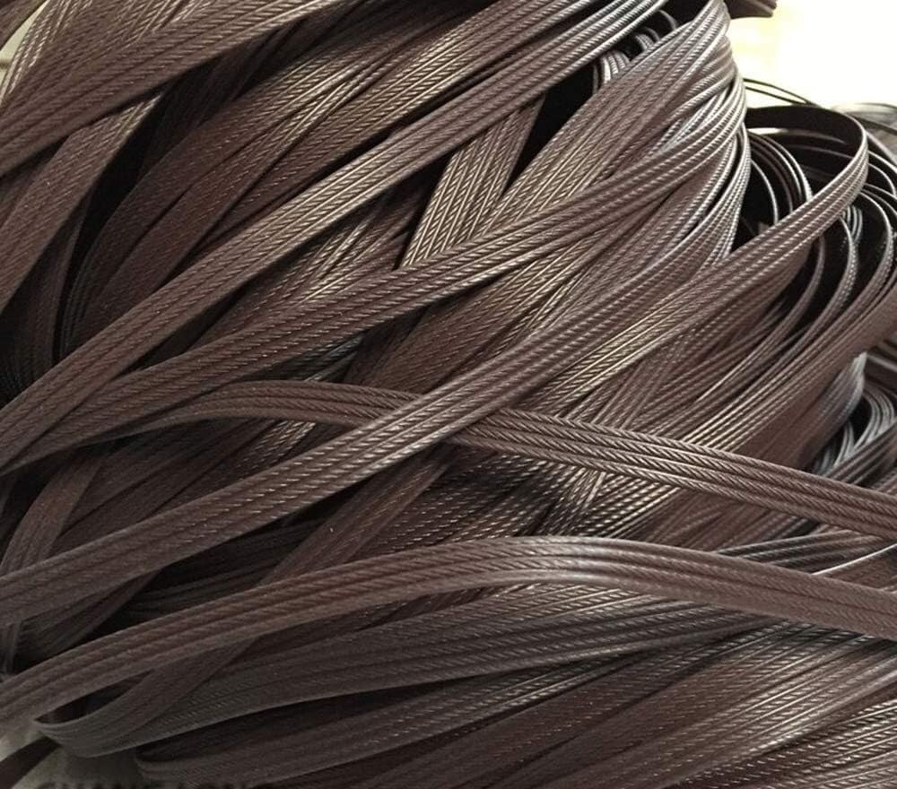 TIST Plastic Rattan Wicker Weaving Material for Weaving and Reusing Furniture and Chairs, Storage Baskets(Brown)