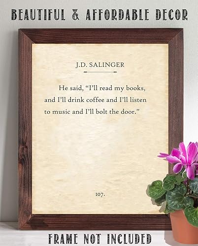 Miniatura 5 de J.D. Salinger - I'll Read My Books - 11x14 Unframed Typography Book Page Print - Great Gift and Decor for Coffee House, Library and Home