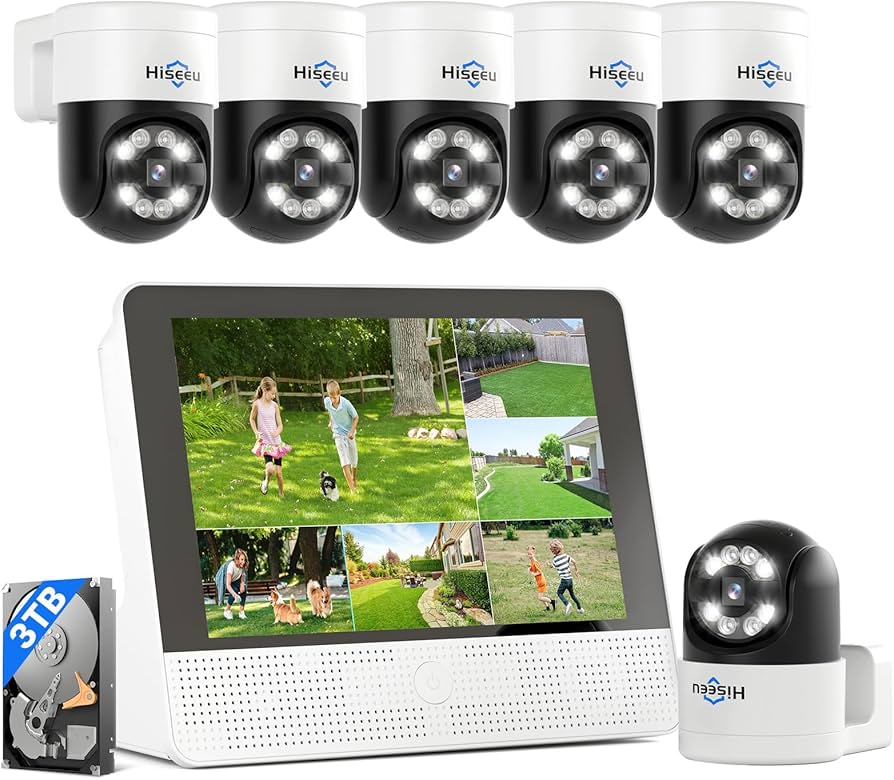 Hiseeu HD985-P 5MP PoE 防犯カメラ オートトラッキング 5MP PoE PTZ 300° Pan Wired Security Camera Outdoor with Two