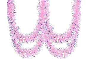 33FT Pink Light Tinsel Garland