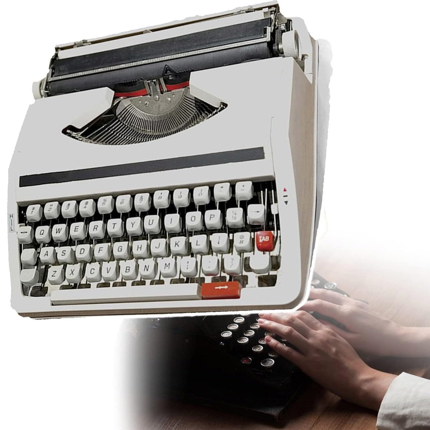 Macchina da scrivere meccanica, macchina da scrivere manuale retrò portatile per nostalgia classica, stile vintage, ideale per l'uso quotidiano