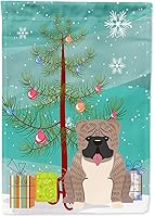 Vista 875 de Caroline's Treasures BB4243GF Bandera de jardín con texto en inglés «Merry Christmas» con texto en inglés «Merry Christmas», bandera decorativa