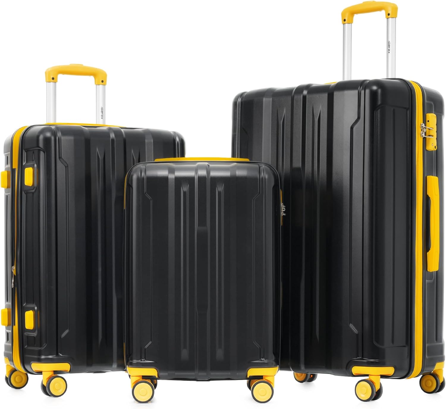 Merax 3 Piece Luggage Sets, Hardside Expandable Luggages