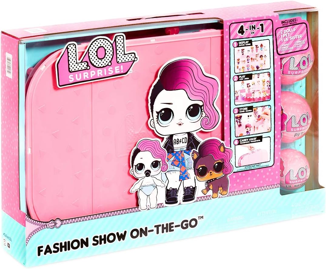 LOL Surprise Fashion Show on the Go with Surprise Family - Light Pink Case
