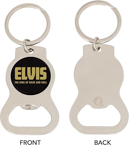 Miniatura 3 de Desert Cactus Elvis Presley - Llavero con abrebotellas para llaves de coche (diseño de botella plateada C), Multi colorido