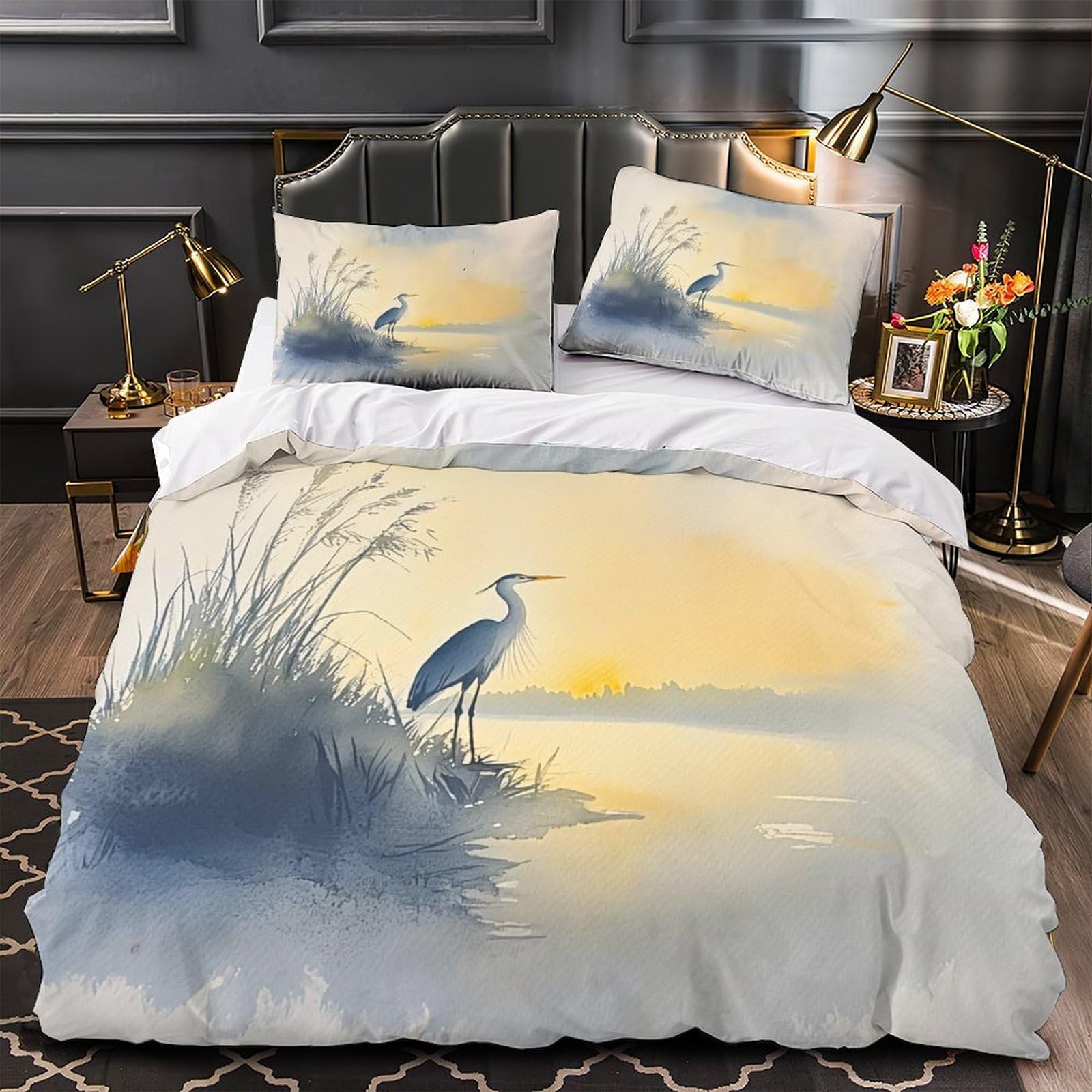 Housse de couette fermeture éclair 135x200 anti-acarien lit 1 place