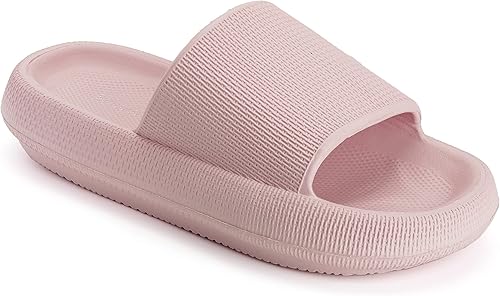 Joomra - Sandalias acolchadas tipo pantuflas para mujeres y hombres, antideslizantes, de secado rápido, sandalias para baño, con suela gruesa