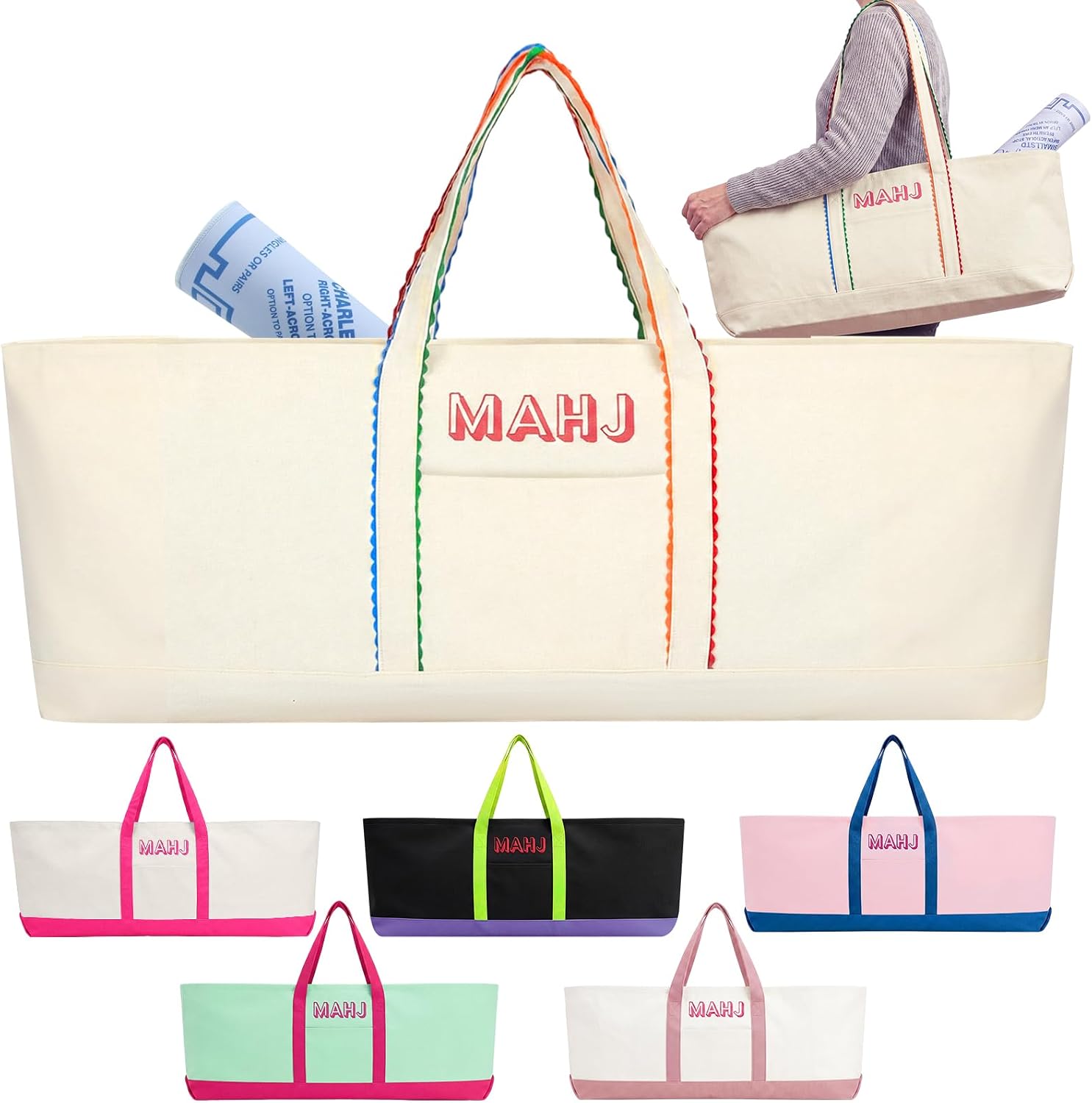 Amazon.com: Sunnymove Mahjong Bag for Tiles and Racks Empty American ...