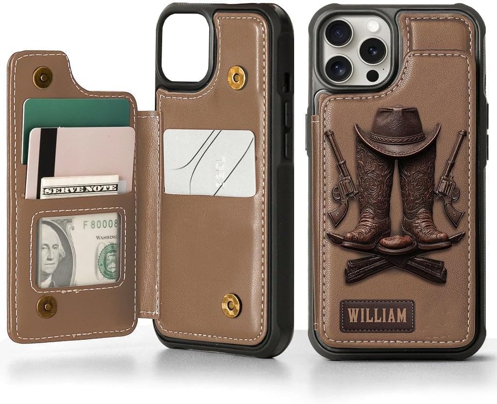 Western Spirit - Personalized Cowgirl Wallet Phone Case